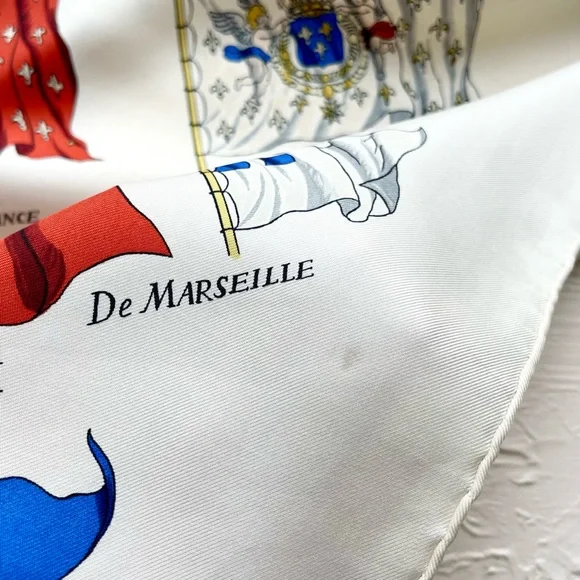 Hermes “Pavois” silk scarf
